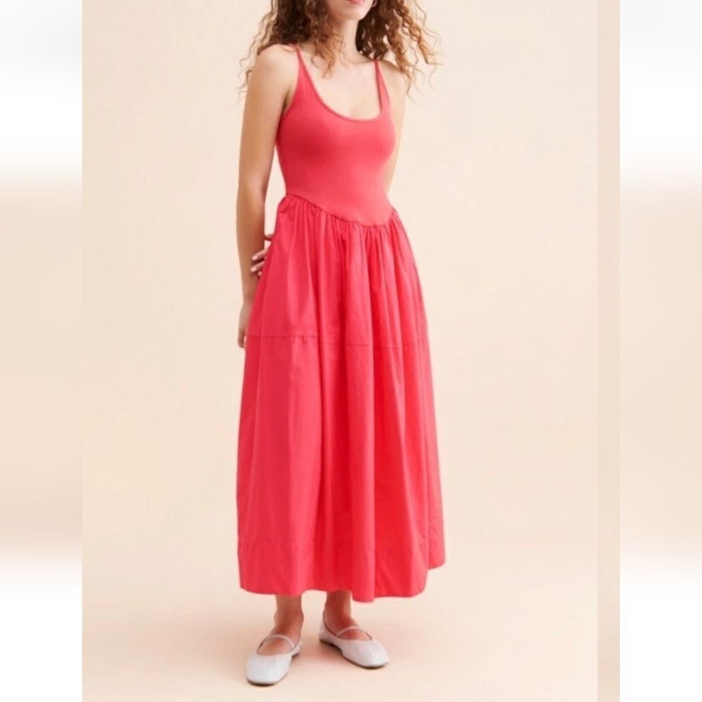 Free People Dylan Midi Dress Pink Size SP New